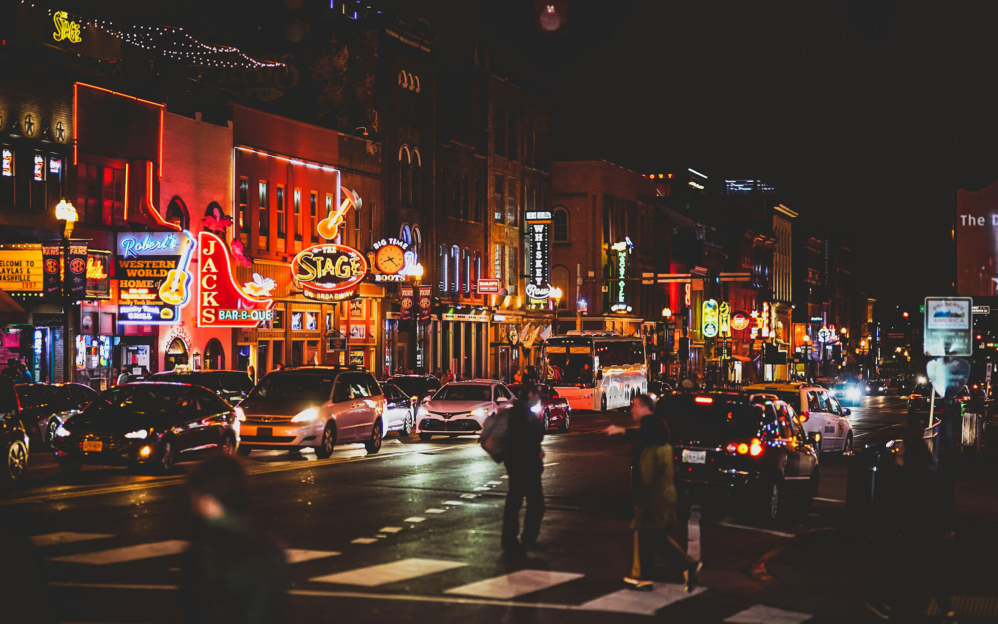 Nashville street at night