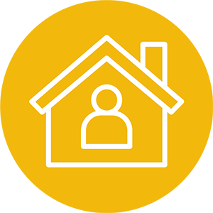 Bank Locally Person in House Icon Bank Locally Person in House Icon